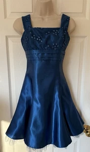 Vestido De Colección Jessica McClintock Gunne Sax Azul Lentejuelas Satén Fiesta Regreso a Casa 3 *EE. UU. - Imagen 1 de 14