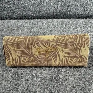 Maui Jim Palm Leaf Fabric Hard Sunglasses / Eyeglasses Case Brown Tan - Picture 1 of 5