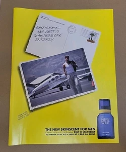 Nuevo West Skinscent 1989 para hombre de Aramis vintage anuncio impreso revista aroma inserción - Imagen 1 de 3