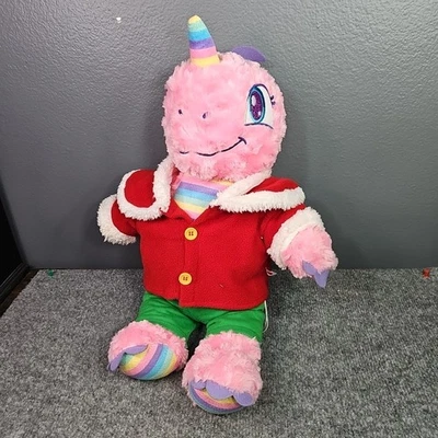Buikd A Bear Pink Dinosaur Unicorn Rare Plush Stuffed Animal RARE EUC Heartbeat  - Image 1 of 4