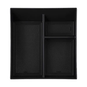 Sleek Black Armrest Storage Box for Tesla Cybertruck 2024+ Quick Installation - Picture 1 of 22