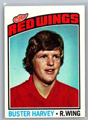 Buster Harvey 1976-77 Topps Detroit Red Wings #212 - Image 1 of 2