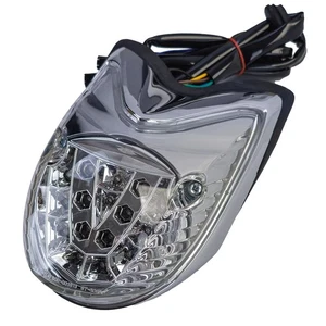 Intermitente luz trasera LED moto cromo cristal transparente para Yamaha XVS 950 Midnight Star  - Imagen 1 de 3
