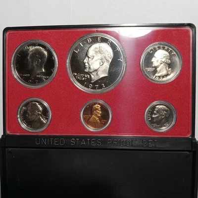 1973-S US Mint Proof Set in OGP 40% SIlver Dollar - Image 1 of 4