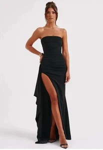 Women’s Dream Strapless High Slit Gown in Black | Small | Evening Gown | Wedding - Picture 1 of 3