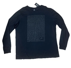 Nike Air Jordan Elephant Cement Print XXL Langarm Schwarz - Bild 1 von 6