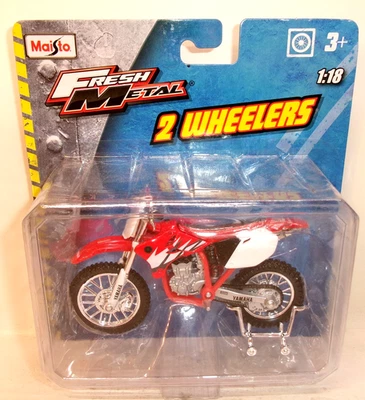 Bicicleta 2018 MAISTO 2 RODAS 1:18 VERMELHA BRANCA YAMAHA YZ450F YZ 450F MX - Imagem 1 de 4