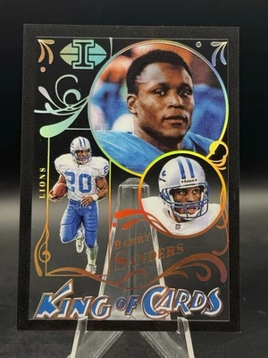 Barry Sanders 2022 NFL Illusions King of Cards negro/50 Foto 1 de 2