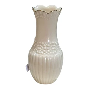 Vaso Lenox rialzato con perline Hobnail Bud con bordo oro - Foto 1 di 1