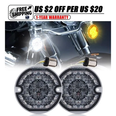 Par de luces de giro LED 1157 3 1/4 pulgadas para Harley Road King Street Glide Foto 1 de 4