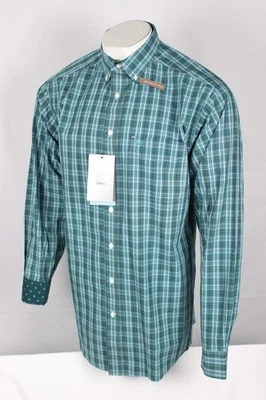 Ariat Men's Wrinkle Free Gibson Long Sleeve Button Shirt Dark Teal 10052379 - Image 1 of 4