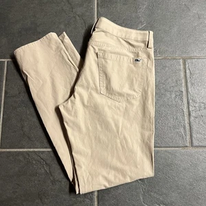 Vineyard Vines Golfhose Performance Herren Größe 32 x 32 beige khaki - Bild 1 von 5