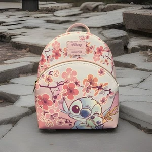 NEU Loungefly Disney Stitch and Scrump Kirschblüte Rucksack - Bild 1 von 3