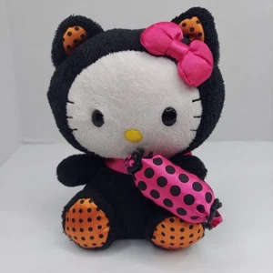 6" HELLO KITTY BLACK CAT Costume Stuffed Plush Halloween Sanrio TY - Picture 1 of 8
