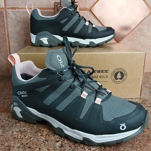 NEW Oboz Women’s Arete Low B Dry Raven Waterproof Hiking Shoes Size 10 Regular - Picture 1 of 11