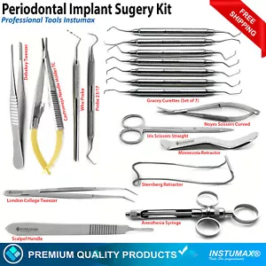 Kit Chirurgia Impianto Parodontale Strumenti Dentali Curette Chirurgiche Gracey - Foto 1 di 26