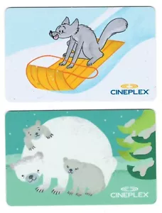 gift cards CINEPLEX π¦ ODEON wolf bear Canada collectible cinema movie 0 balance - Picture 1 of 2