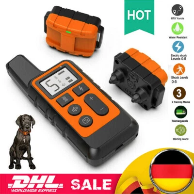800M Hund Ausbildung Stromschlag Erziehungshalsband Hunde Vibration Schock DHL