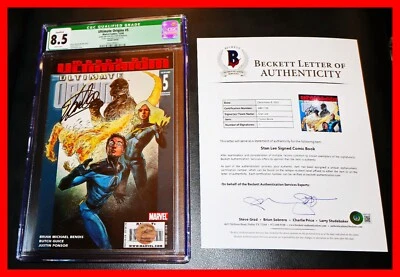 🔥🦸 Ultimate Origins #5 CGC STAN LEE Signed Fantastic Four Beckett Comic Book - Image 1 of 4