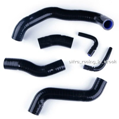 FOR KAWASAKI ZRX1200R 02-07 SILICONE RADIATOR COOLANT CMS HOSE KIT BLACK  - Image 1 of 4