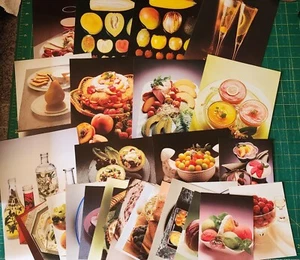 Bulk lot x 30 Resturant fruit cookbook picture book pages ephemera junk journal - Picture 1 of 8