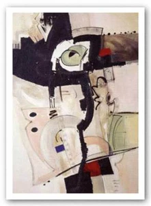 Dark Dreams IV Alfred Gockel Abstract Art Print 28x39 - Picture 1 of 1