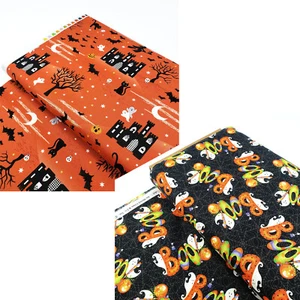 Lewis & Irene /Henry Glass glow in the dark 100% cotton fabric, ghosts, pumpkin - Picture 1 of 11