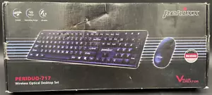 Perixx PERIDUO 717, 2.4 GHz Wireless Set: Big Print Letter Keyboard & Mouse Set - Picture 1 of 8