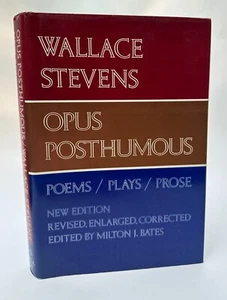 Wallace Stevens OPUS POSTHUMOUS First Edition Thus 1989 Very Nice! HC DJ - Picture 1 of 6