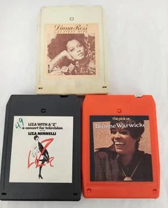 Liza Minnelli Liza With A Z Dionne Warwicke Diana Ross Greatest Hits 8 Track Lot - Picture 1 of 4