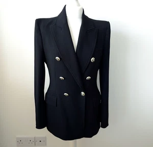 Zara Angebot klassischer schwarzer zweireihiger Blazer Jacke Größe M Medium 10 12 - Bild 1 von 3