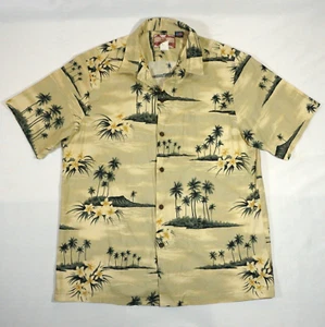 Camisa Hawaiana Vintage RJC Para Hombre Isla Grande Estampada En Todas Las Con Botones Hecha en EE. UU. - Imagen 1 de 7