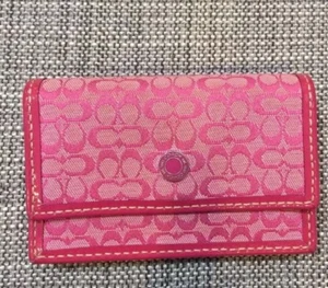 COACH Accordion Pink Card Case Wallet - Bild 1 von 4