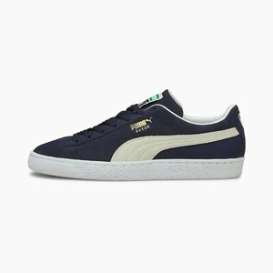 Puma Men's SUEDE CLASSIC+ Shoes NEW AUTHENTIC Navy Peacoat-White - Picture 1 of 4