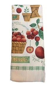 Toalla de mano de cocina Franco otoño rojo cereza solamente - sin hilo de ganchillo - Imagen 1 de 3