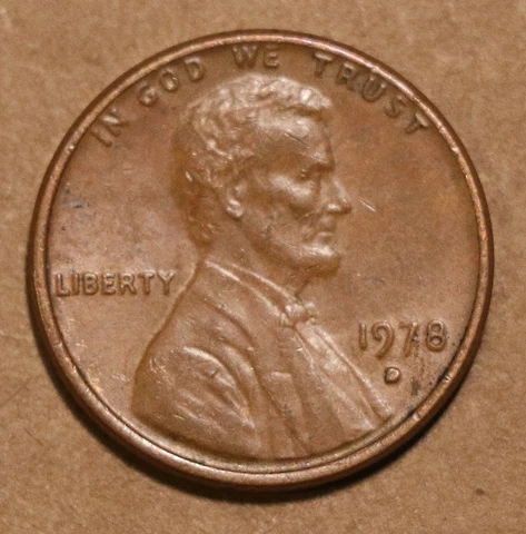 1978 D Lincoln Memorial cent Cover