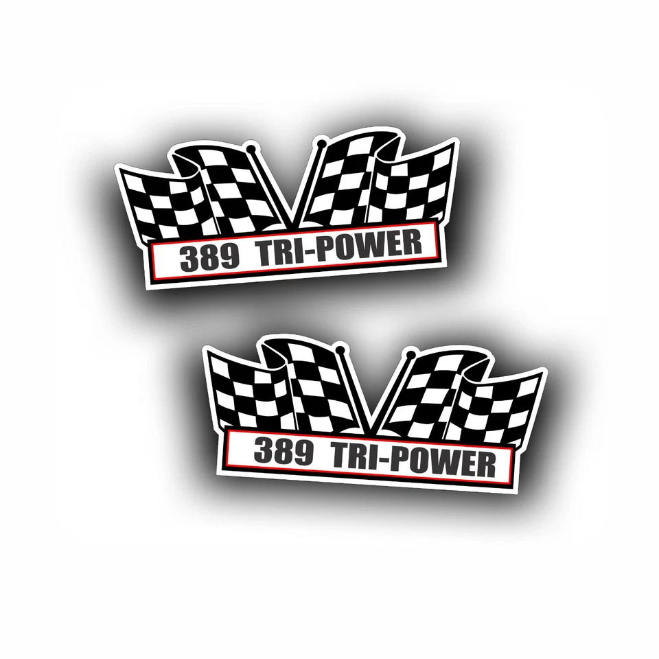Calcomanía de filtro de aire 389 Tri Power para Pontiac Six Pack 3x2 Race Engine Muscle 2X Foto 1 de 1