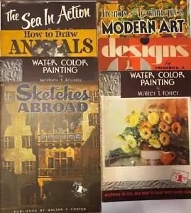 Lot of 7 Vintage Walter T Foster Art Instruction Books Sea in Action Modern A... - Picture 1 of 4