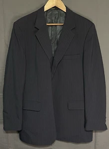 Vintage 50s Famous Barr Clay Poole Exclusive Wool Atomic Striped Mens Blazer USA - Bild 1 von 13