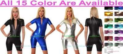 Sexy 16 Colores Brillante Metálico Mujeres Hombres Monos Body Gato Disfraces F385 Foto 1 de 2