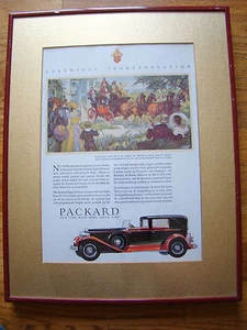 1930er Original Vintage Werbung Packard de Luxe Stadtautos - gerahmt 311505 - Bild 1 von 6