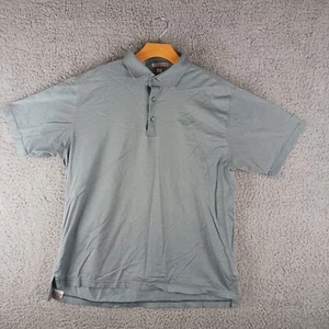 Camisa Polo Peter Millar Para Hombres Grande Verde Blanco Rayas Golf Gladney Bordada - Imagen 1 de 7