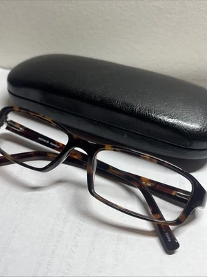 Perry Ellis PE244-1 Eyeglasses Frames Tortoise Rectangular Full Rim 53-16-135 - Image 1 of 4