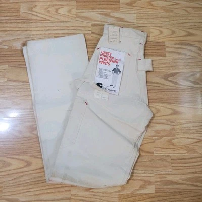 Vtg 1970’s CARHARTT NOS Painter Plasterer Sailcloth Pants Red Bar Tacks 27 X 36 - Image 1 of 4