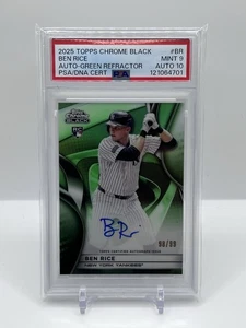 2025 Topps cromo negro - autógrafos Ben Rice #CBA-BR refractor verde/99... - Imagen 1 de 2