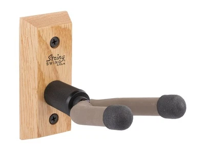 Handmade North American Oak Banjo Stand with Protective Padding and Warranty - Image 1 of 4