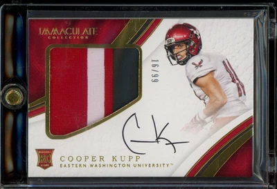 2017 Immaculate Collegiate Premium Rookie /99 Cooper Kupp #122 RPA Patch Auto RC - Image 1 of 2