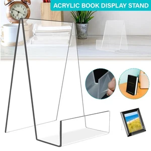 1-50Pack Acrylic Book Stand, Clear Easel Stand for Display, Book Display Holder - Foto 1 di 16