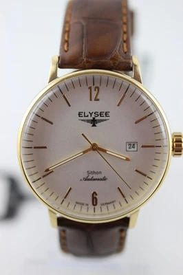 ELYSEE Sithon  Herrenuhr Automatik Datum Sichtboden Bauhausstil 42mm 13281 - Bild 1 von 4