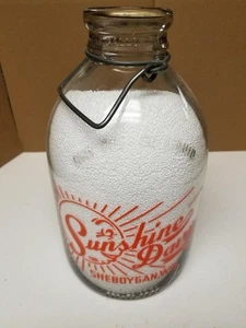 Gallon Sunshine Dairy Milk Bottle Sheboygan WI - Picture 1 of 5